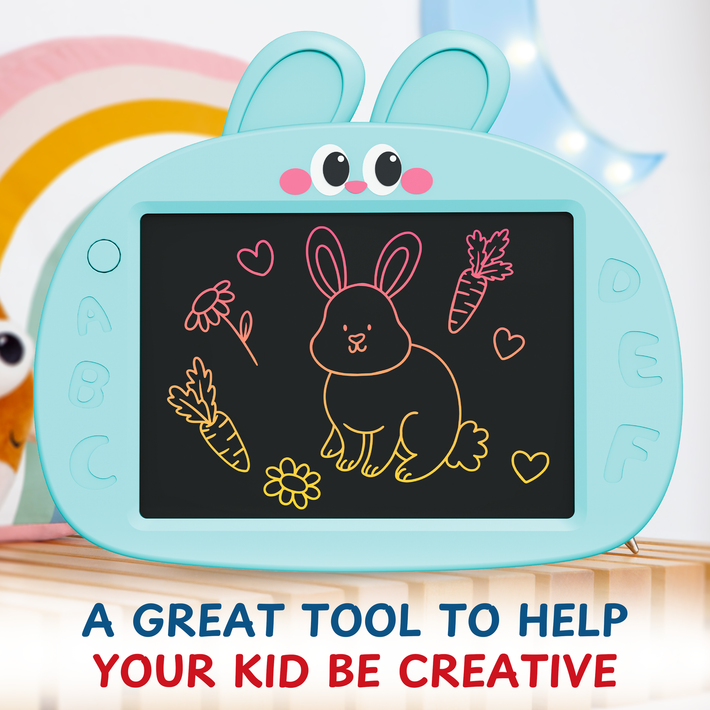 Cartoon Rabbit LCD Drawing Board for Kids