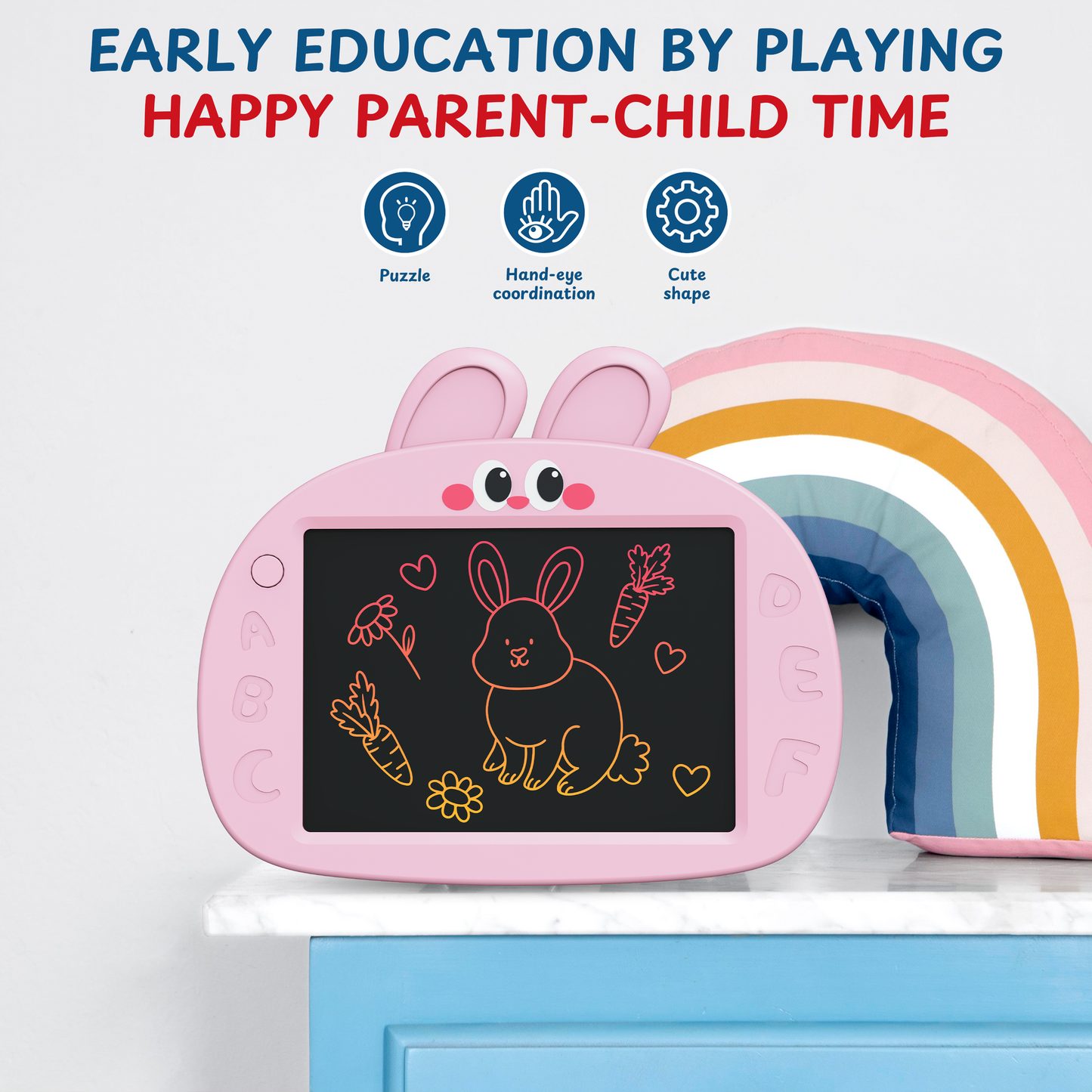 Cartoon Rabbit LCD Drawing Board for Kids