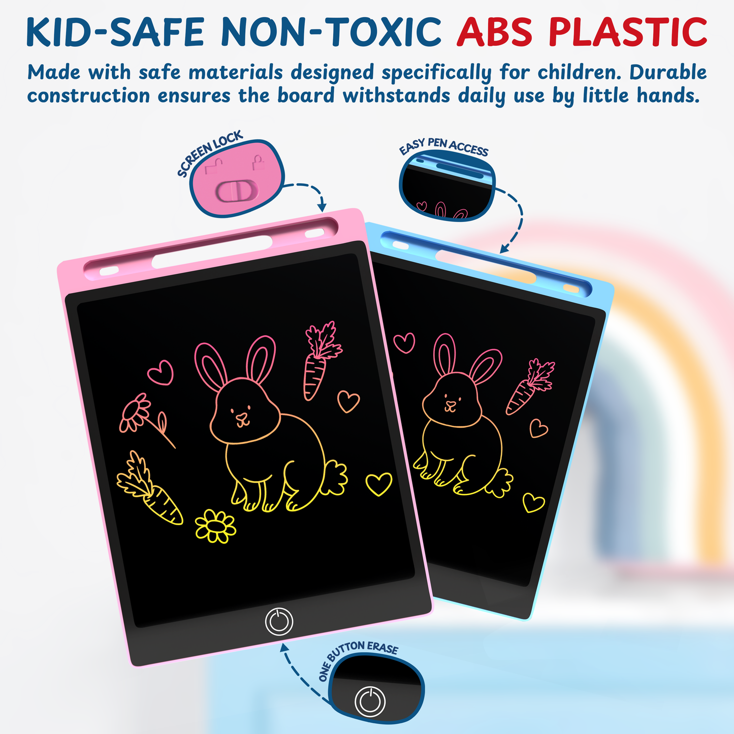 Happy Doodle LCD Writing Tablet for Kids – 8.5 & 10.5 Inch