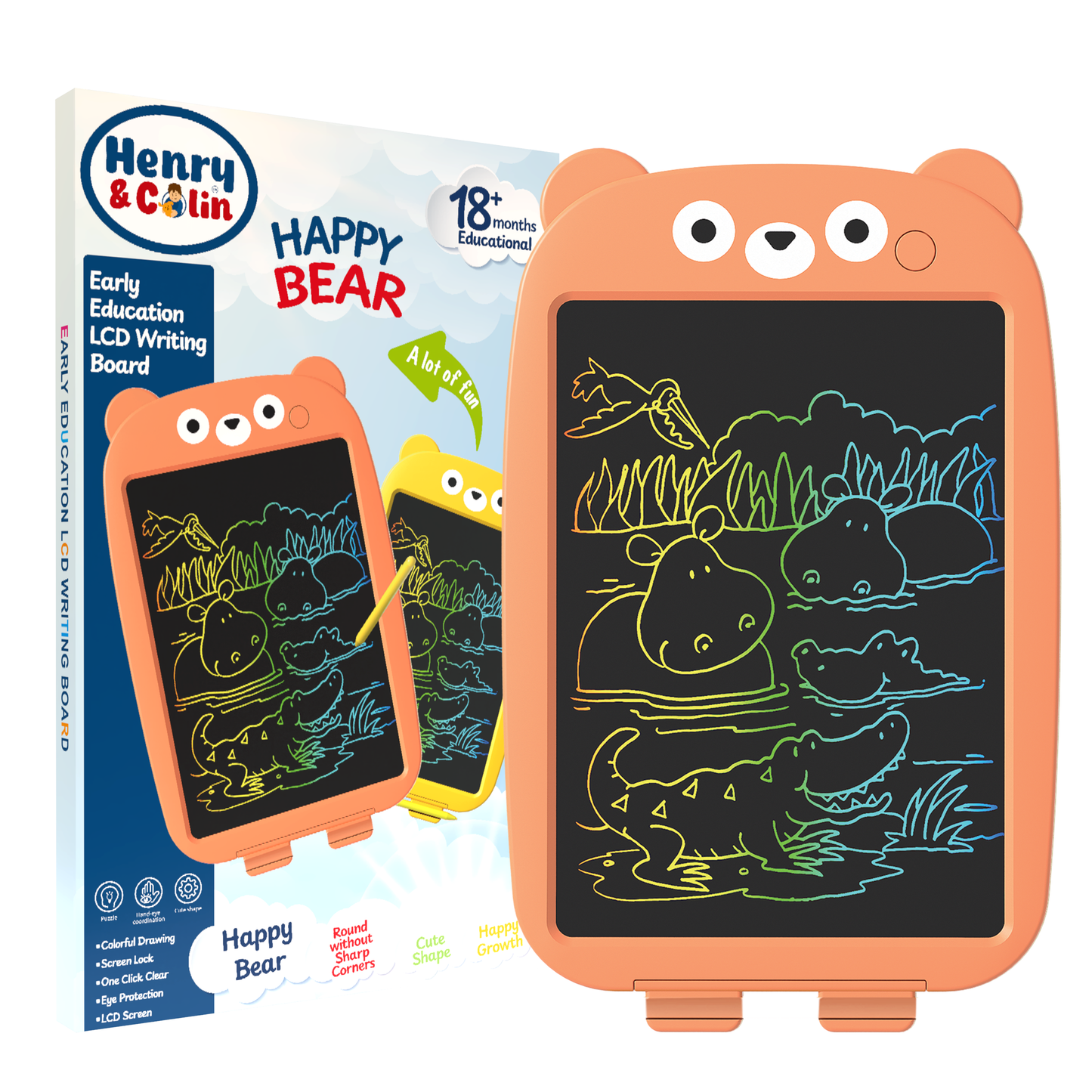 Cartoon Bear LCD Drawing Board for Kids