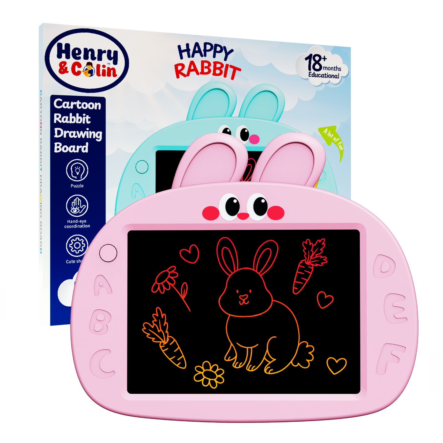 Cartoon Rabbit LCD Drawing Board for Kids