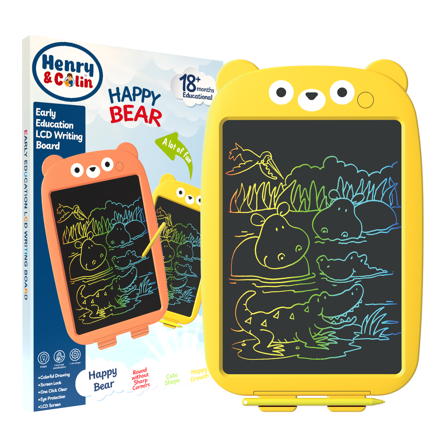 Cartoon Bear LCD Drawing Board for Kids